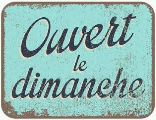C’est ouvert tous les DIMANCHES de DECEMBRE