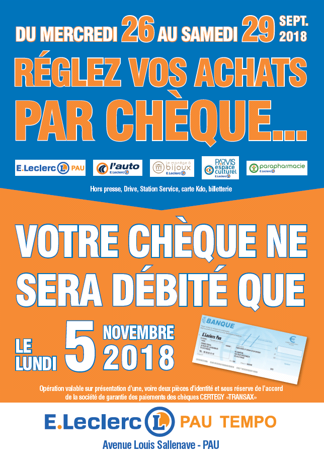 PROFITEZ du PAIEMENT DIFFÉRÉ ! - Centre Leclerc Tempo