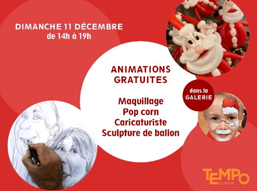 ANIMATION de NOEL le DIMANCHE 11 DECEMBRE