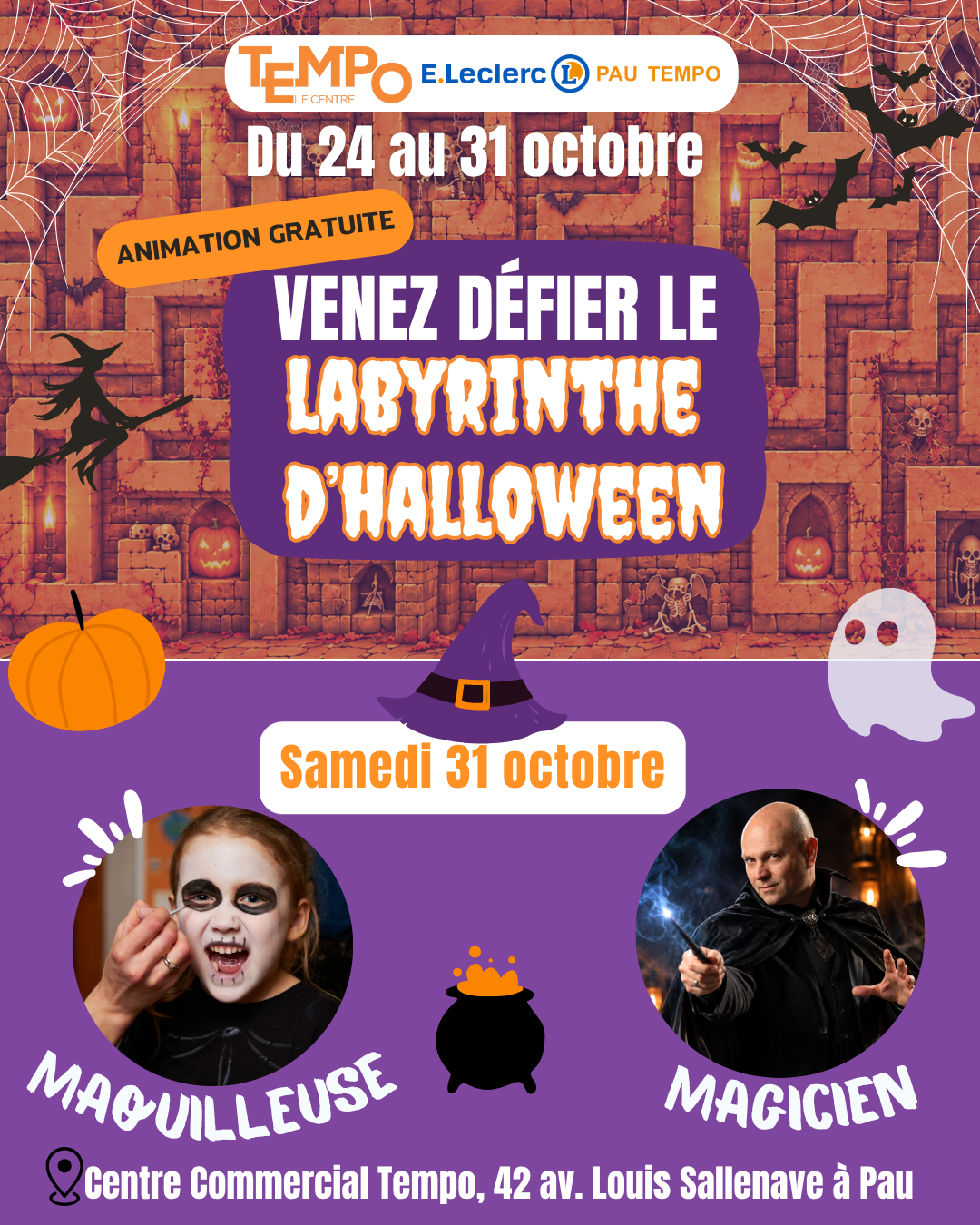 Animations labyrinthe, maquillage et magie au programme des vacances !
